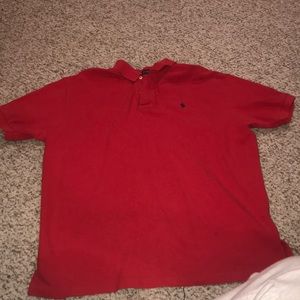 Polo by Ralph Lauren Red Classic Fit Shirt, XL